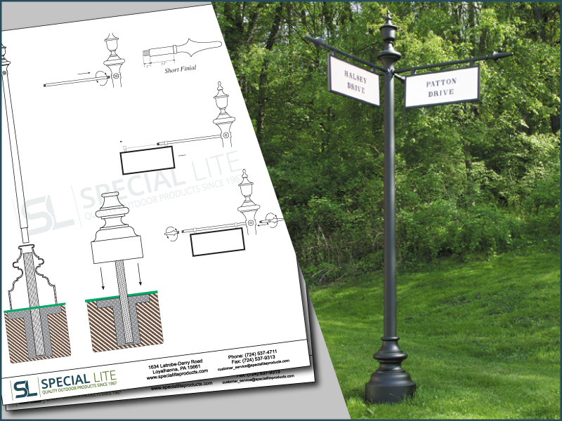 Arlington National Cemetery Street Name Sign Poles