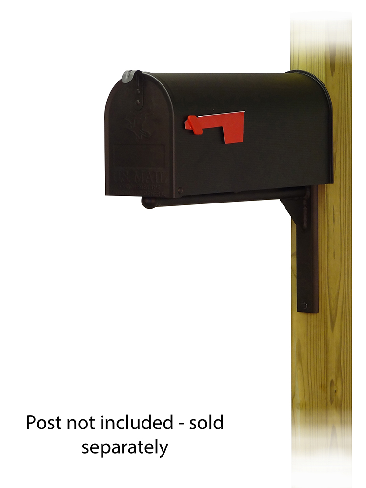 Ashley Mailbox Mounting Bracket with Standard Steel Curbside Mailbox