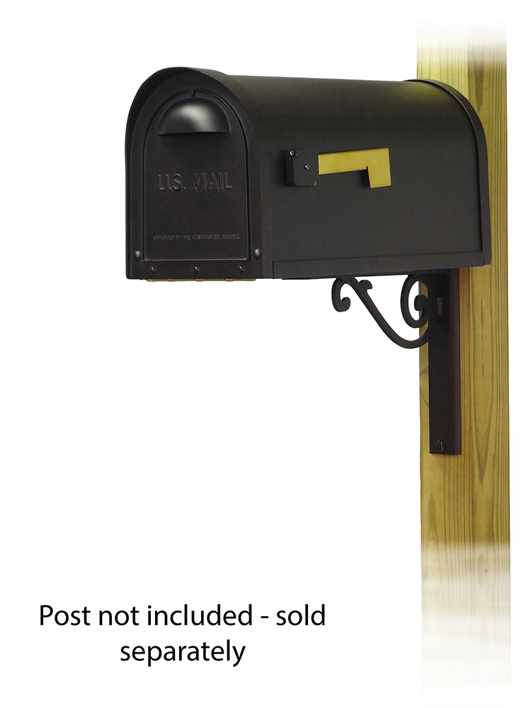 Baldwin Mailbox Mounting Bracket with Classic Curbside Mailbox