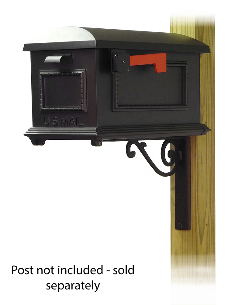 Baldwin Mailbox Mounting Bracket with Traditional Curbside Mailbox