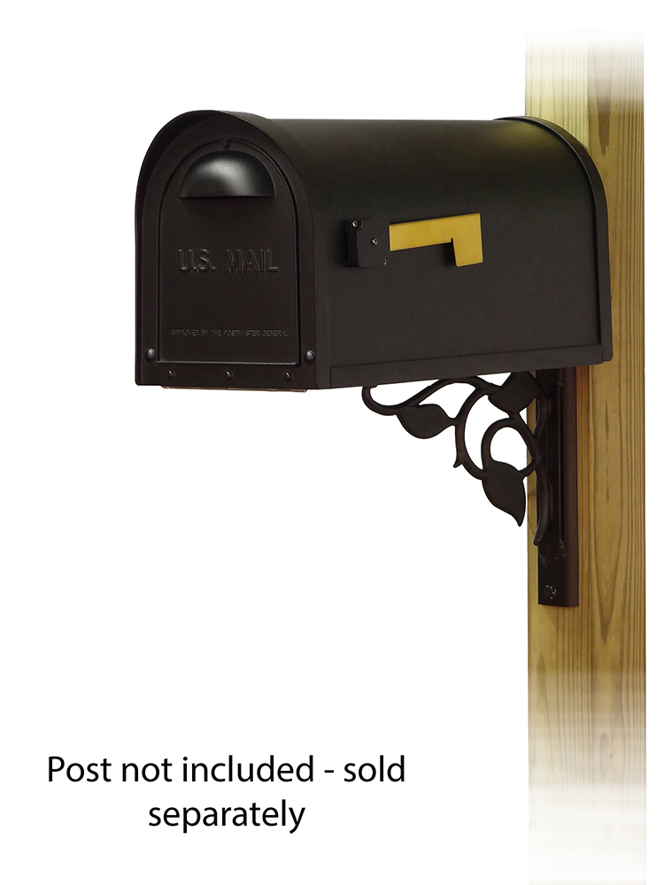 Floral Mailbox Mounting Bracket and Classic Curbside Mailbox