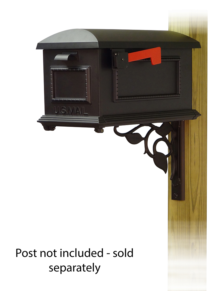 Floral Mailbox Mounting Bracket and Traditional Curbside Mailbox