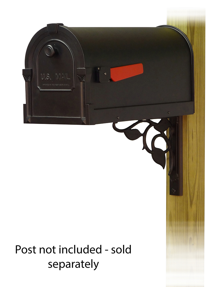 Floral Mailbox Mounting Bracket and Savannah Curbside Mailbox