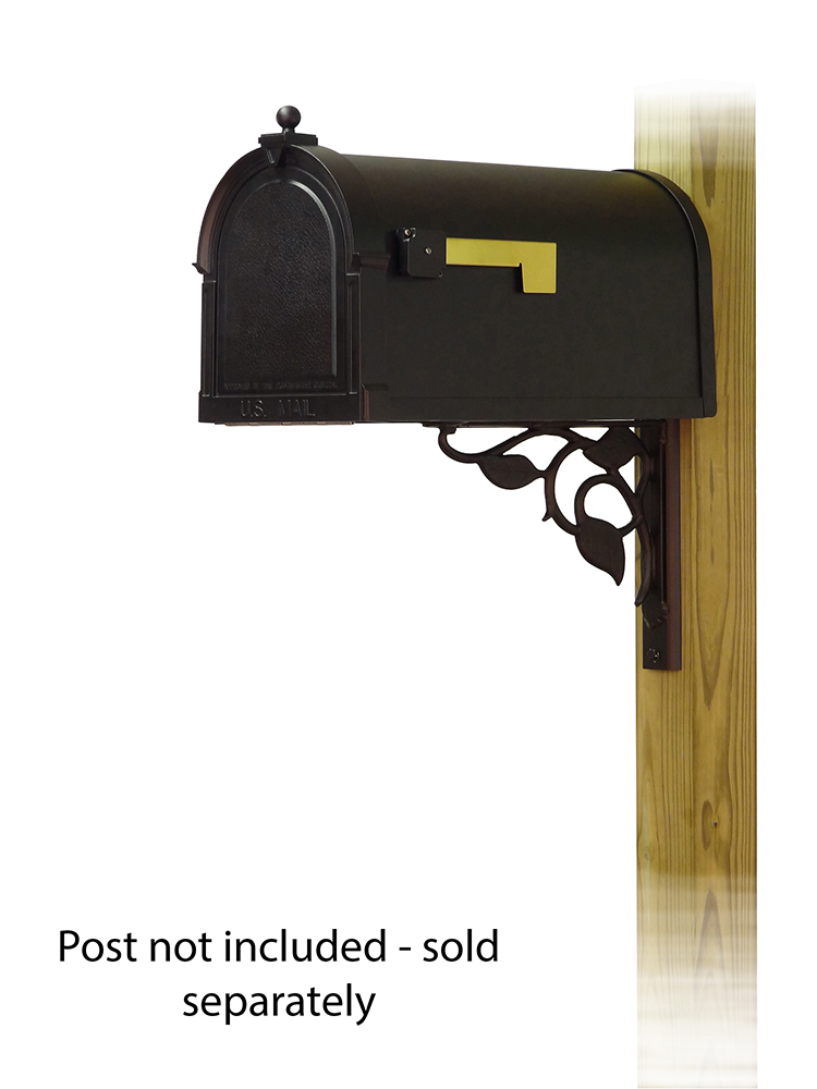 Floral Mailbox Mounting Bracket and Berkshire Curbside Mailbox