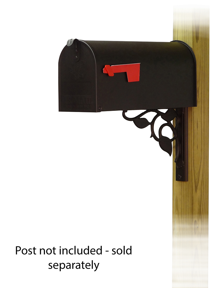 Floral Mailbox Mounting Bracket and Standard Steel Curbside Mailbox