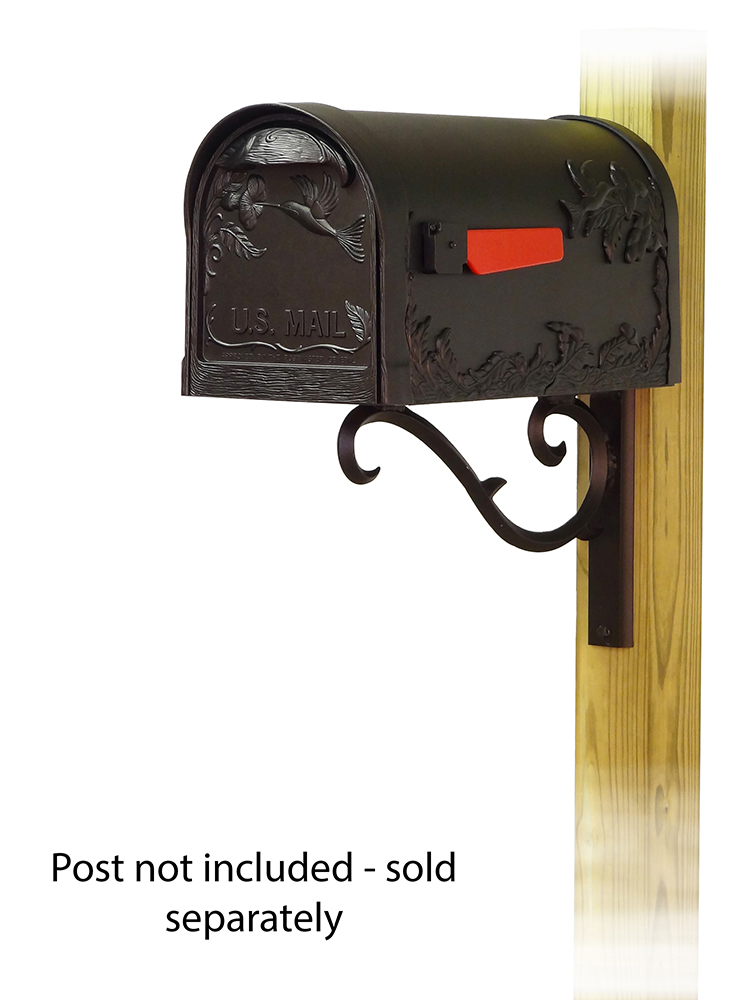 Sorrento Mailbox Mounting Bracket and Hummingbird Curbside Mailbox