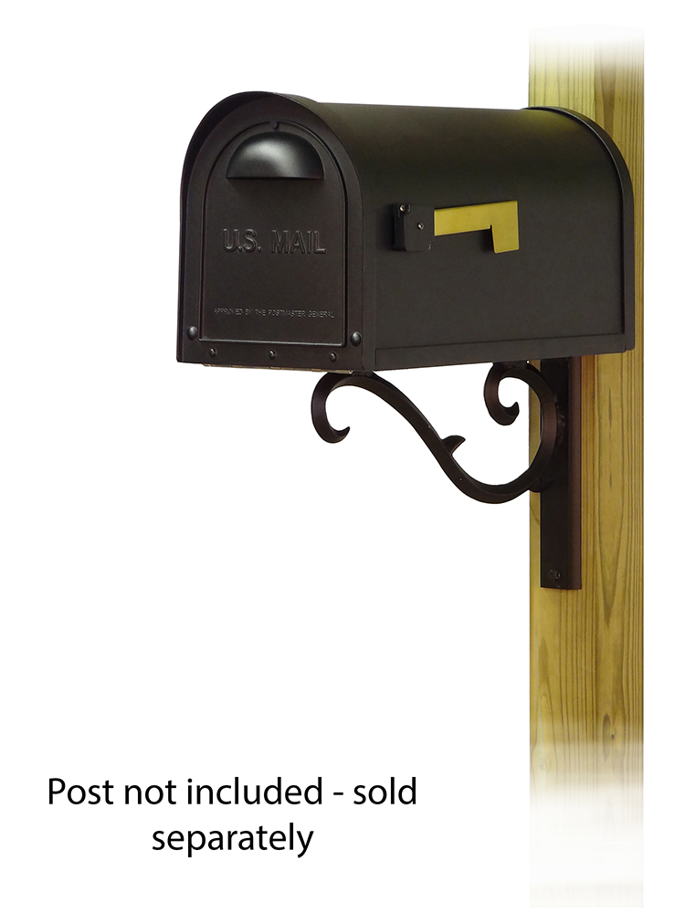 Sorrento Mailbox Mounting Bracket and Classic Curbside Mailbox