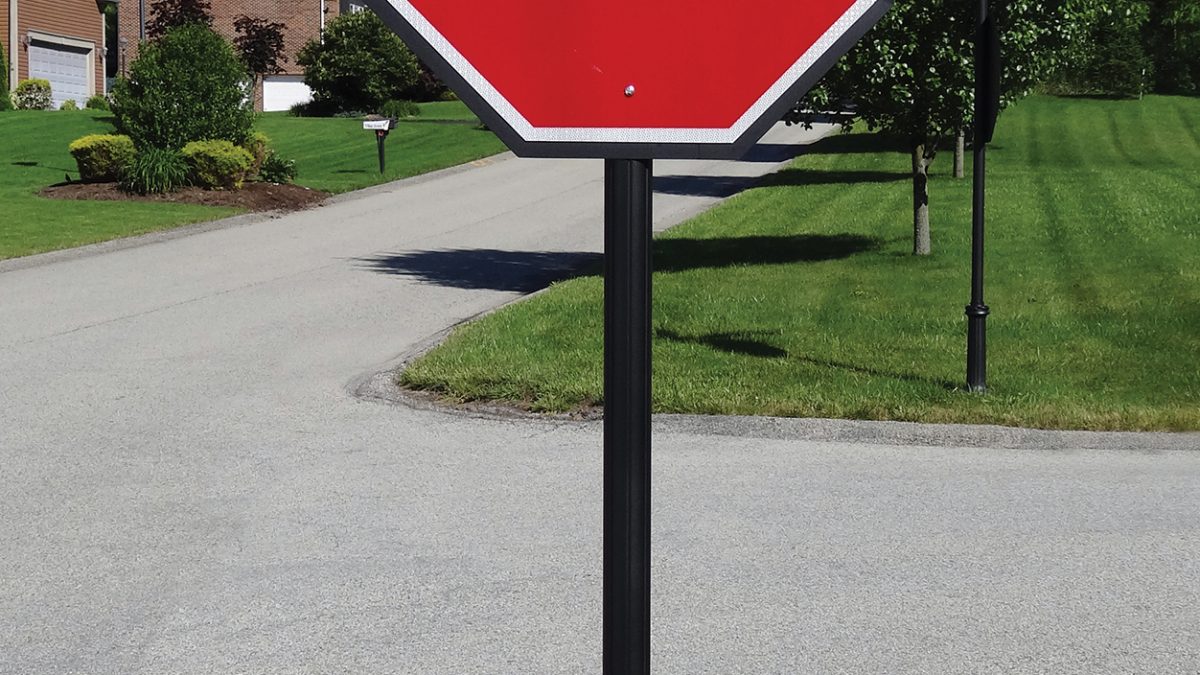 classic series stop sign pole