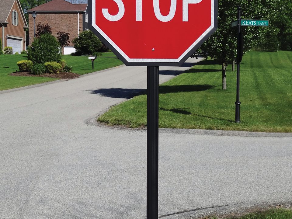 classic series stop sign pole