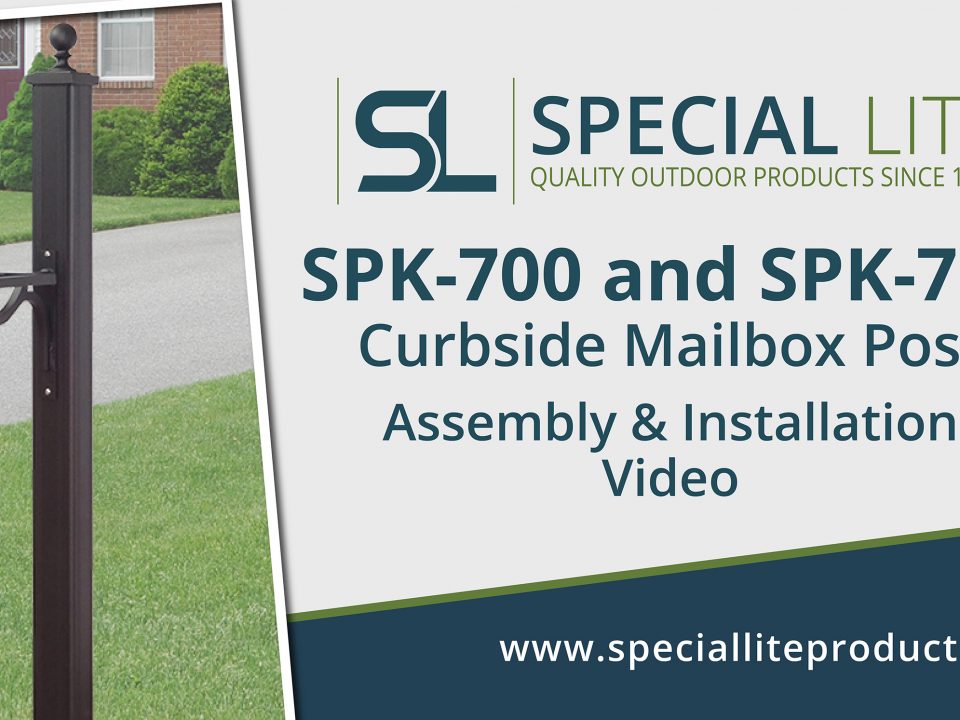 SPK-710 Aluminum Curbside Mailbox Post Assembly