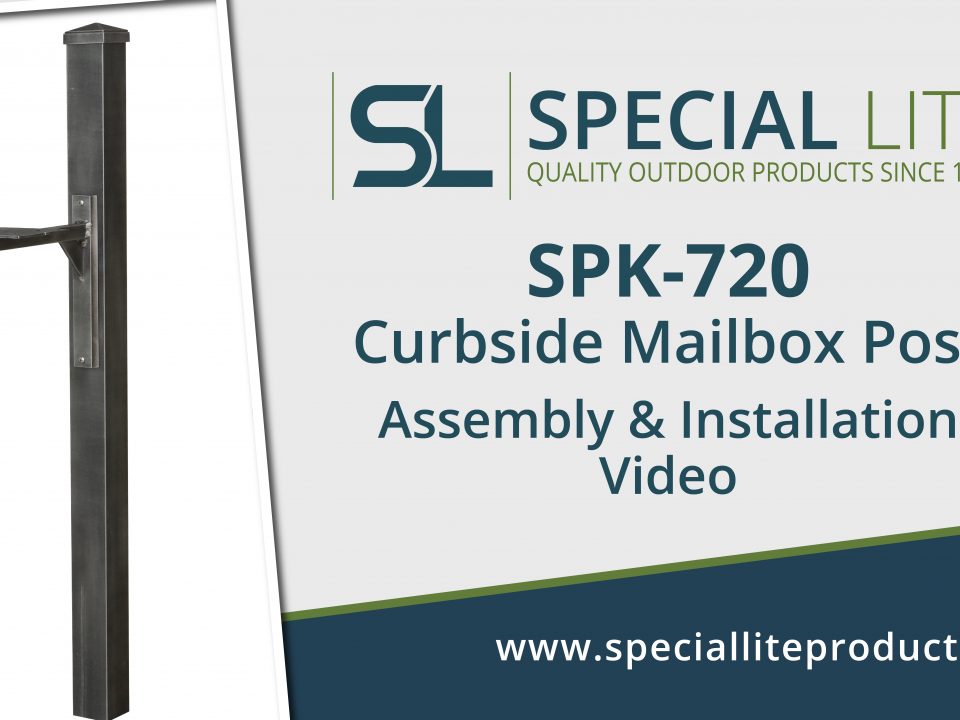 SPK-720 Aluminum Curbside Mailbox Post